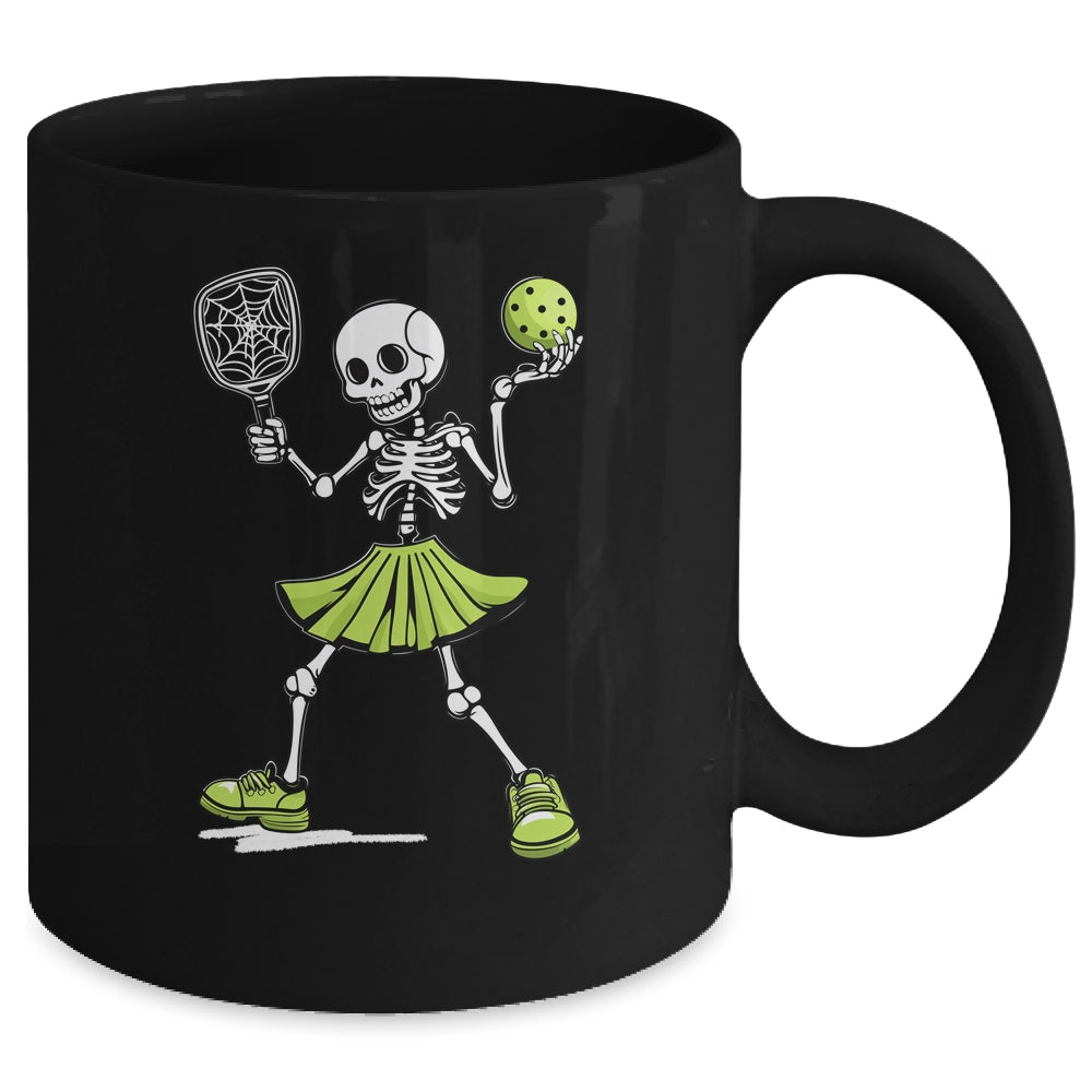 Spooky Pickleball Halloween Skeleton Costume Women Mug | siriusteestore
