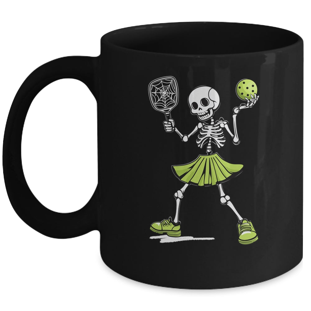Spooky Pickleball Halloween Skeleton Costume Women Mug | siriusteestore