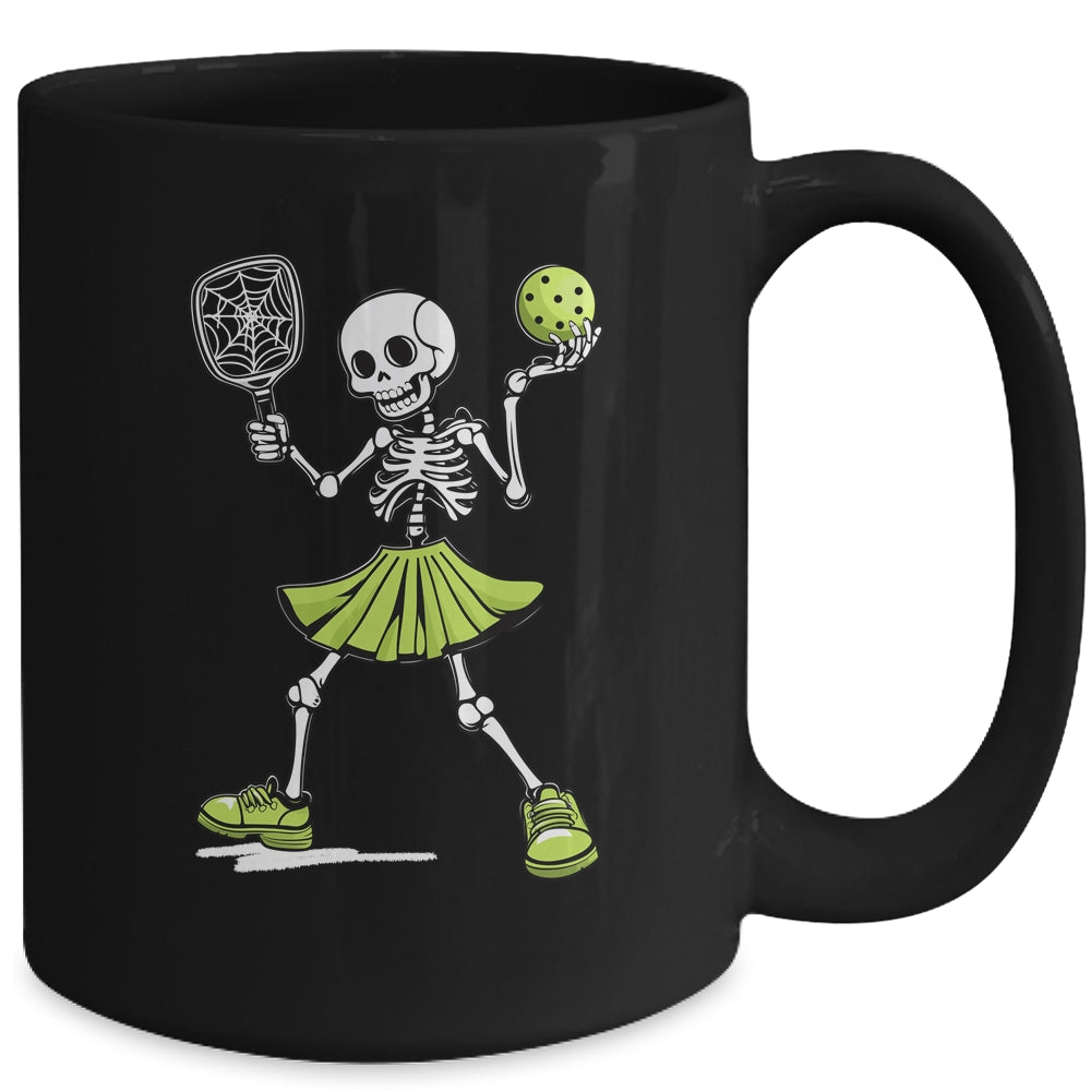 Spooky Pickleball Halloween Skeleton Costume Women Mug | siriusteestore