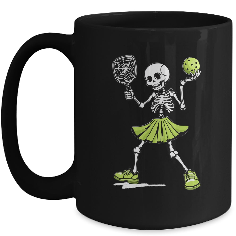 Spooky Pickleball Halloween Skeleton Costume Women Mug | siriusteestore
