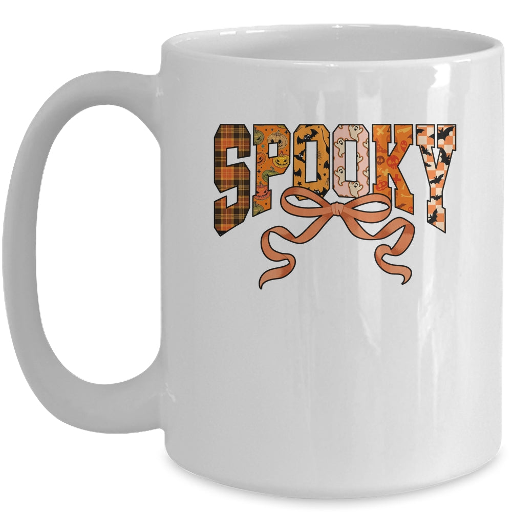 Spooky Season Coquette Halloween Retro Fall Pumpkin Girl Mug | siriusteestore