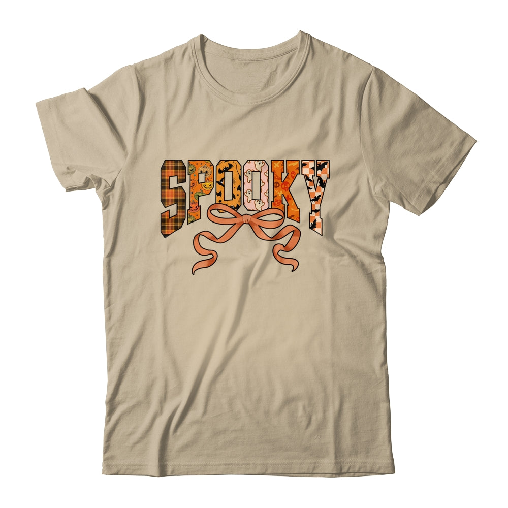 Spooky Season Coquette Halloween Retro Fall Pumpkin Girl Shirt & Sweatshirt | siriusteestore