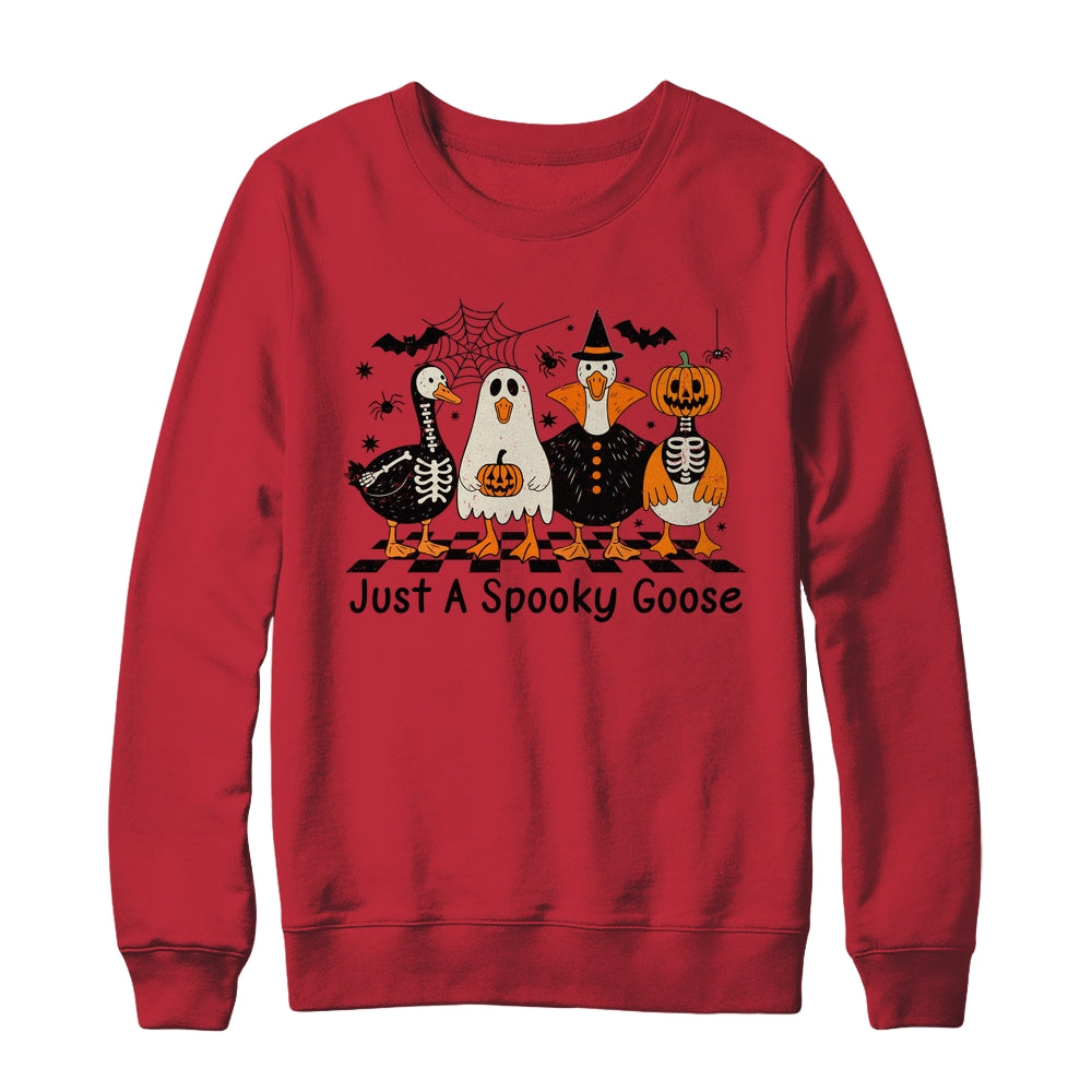 Spooky Season Goose Halloween Just A Spooky Goose Funny Cute Shirt & Sweatshirt | siriusteestore