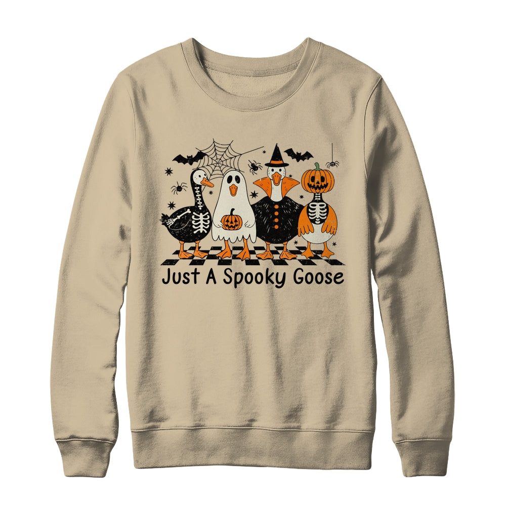 Spooky Season Goose Halloween Just A Spooky Goose Funny Cute Shirt & Sweatshirt | siriusteestore