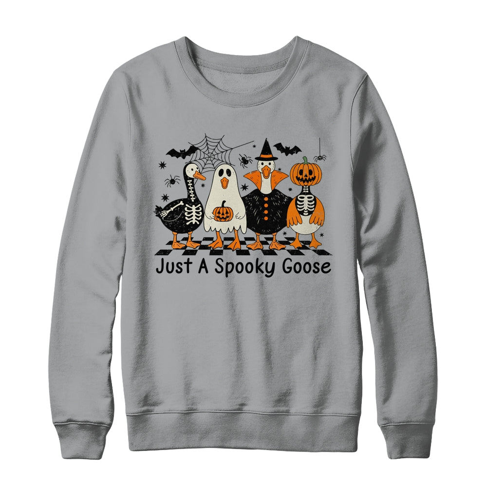 Spooky Season Goose Halloween Just A Spooky Goose Funny Cute Shirt & Sweatshirt | siriusteestore