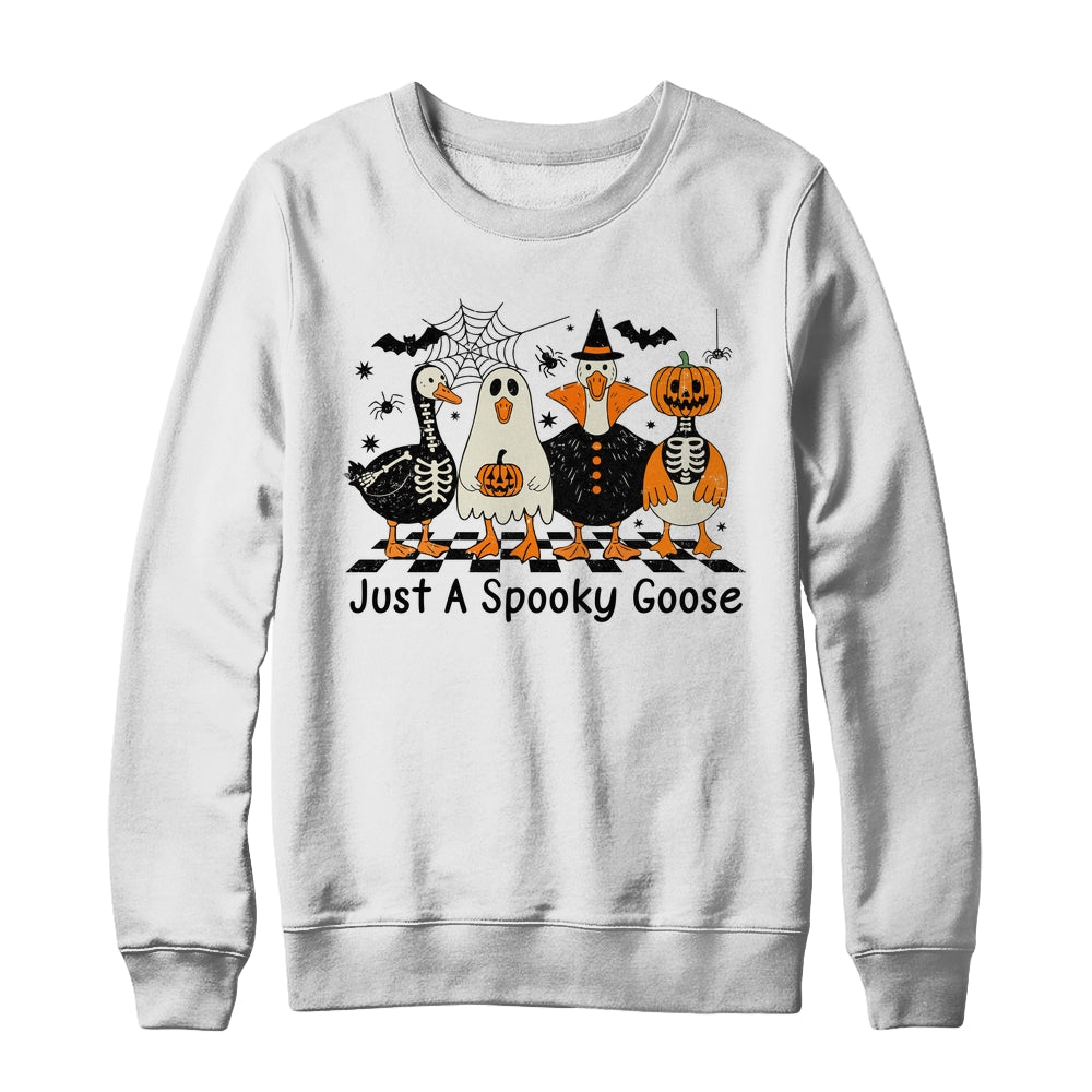 Spooky Season Goose Halloween Just A Spooky Goose Funny Cute Shirt & Sweatshirt | siriusteestore