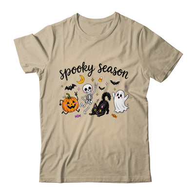 Spooky Season Halloween Cute Ghost Skeleton Cat Pumpkin Shirt & Sweatshirt | siriusteestore