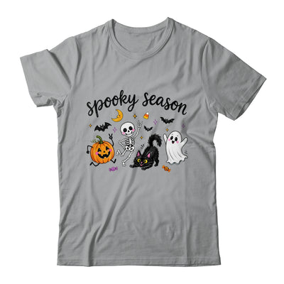 Spooky Season Halloween Cute Ghost Skeleton Cat Pumpkin Shirt & Sweatshirt | siriusteestore