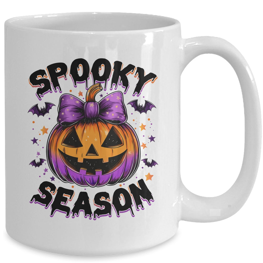 Spooky Season Retro Halloween Pumpkin Halloween Design Mug | siriusteestore