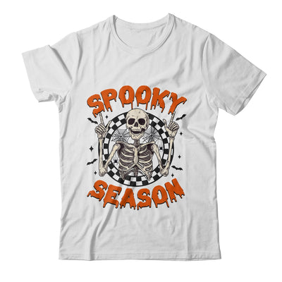 Spooky Season Retro Halloween Skeleton Halloween Bats Design Shirt & Sweatshirt | siriusteestore