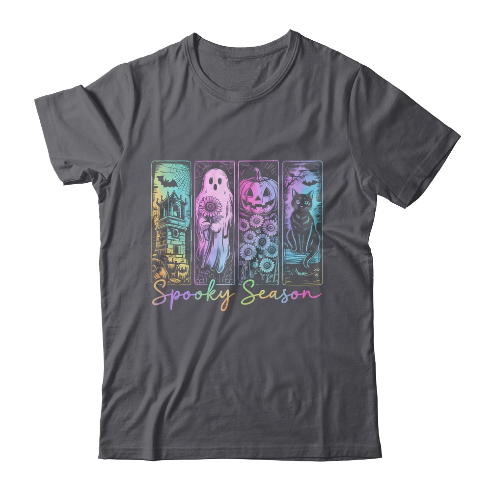 Spooky Season Vintage Halloween Ghost Cat Horror Movie Women Shirt & Sweatshirt | siriusteestore