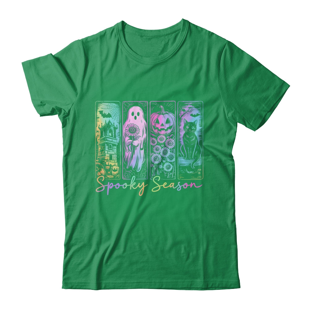 Spooky Season Vintage Halloween Ghost Cat Horror Movie Women Shirt & Sweatshirt | siriusteestore