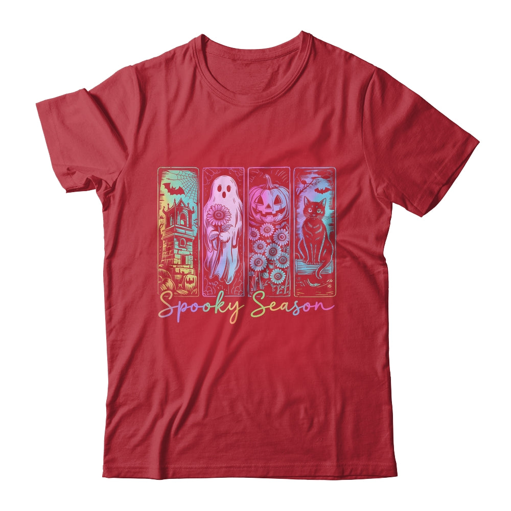 Spooky Season Vintage Halloween Ghost Cat Horror Movie Women Shirt & Sweatshirt | siriusteestore