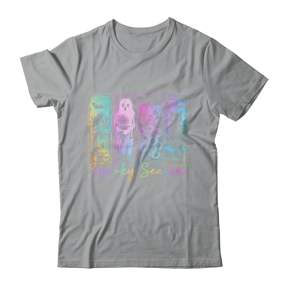 Spooky Season Vintage Halloween Ghost Cat Horror Movie Women Shirt & Sweatshirt | siriusteestore