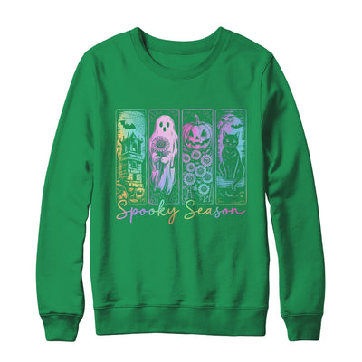 Spooky Season Vintage Halloween Ghost Cat Horror Movie Women Shirt & Sweatshirt | siriusteestore
