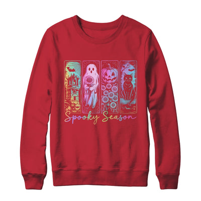 Spooky Season Vintage Halloween Ghost Cat Horror Movie Women Shirt & Sweatshirt | siriusteestore