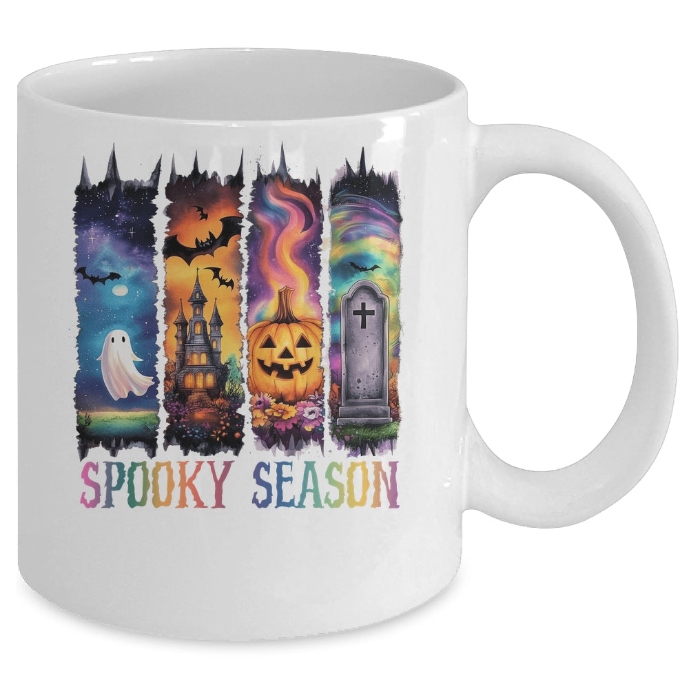 Spooky Season Vintage Halloween Ghost Coquette Fall Pumpkin Mug | siriusteestore