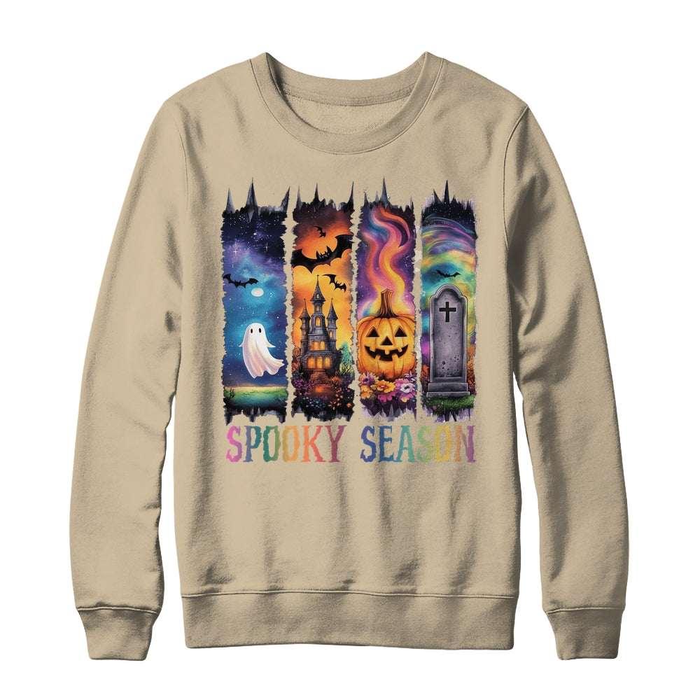Spooky Season Vintage Halloween Ghost Coquette Fall Pumpkin Shirt & Sweatshirt | siriusteestore
