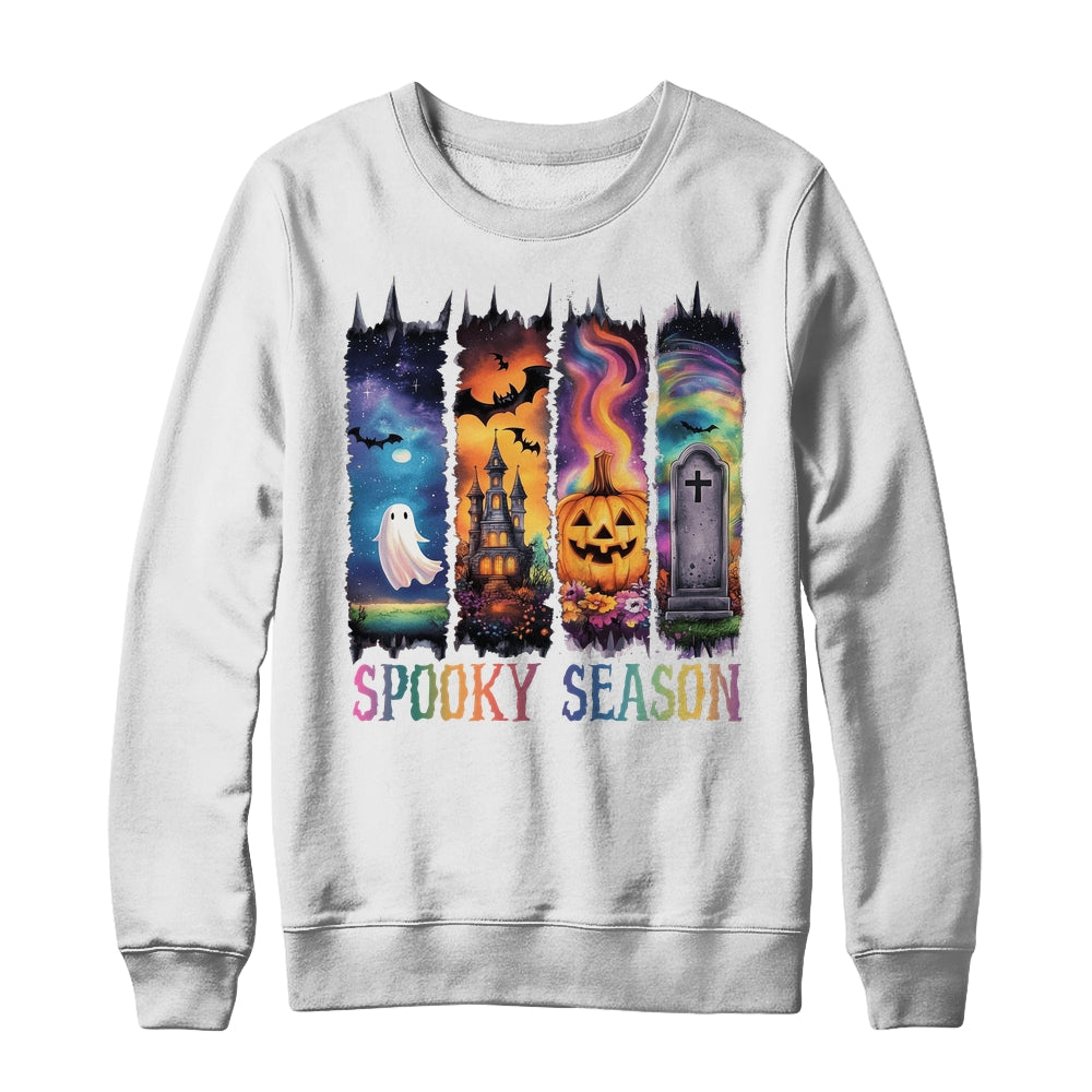 Spooky Season Vintage Halloween Ghost Coquette Fall Pumpkin Shirt & Sweatshirt | siriusteestore