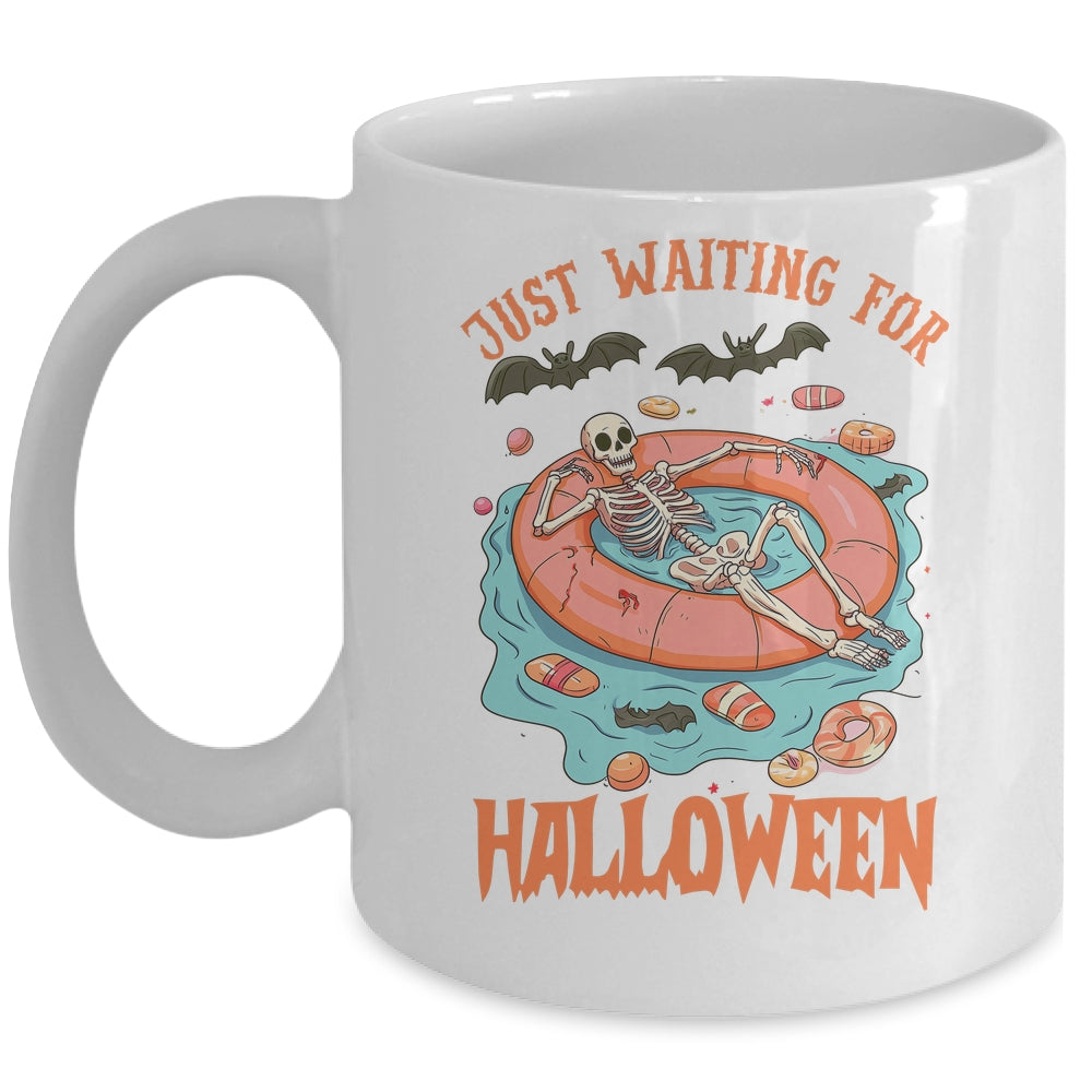 Spooky Summer Skeleton Just Waiting For Halloween Vibes Mug | siriusteestore