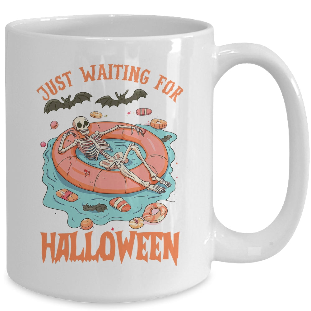 Spooky Summer Skeleton Just Waiting For Halloween Vibes Mug | siriusteestore