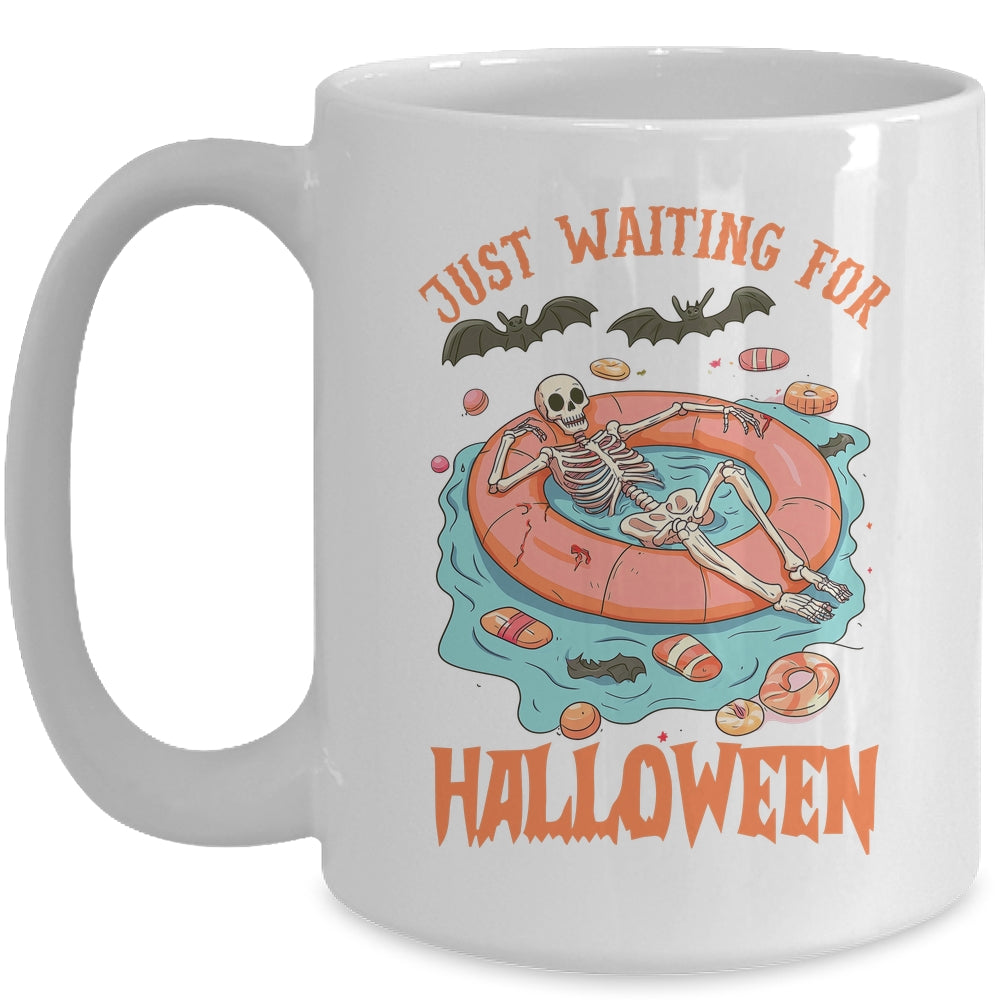 Spooky Summer Skeleton Just Waiting For Halloween Vibes Mug | siriusteestore