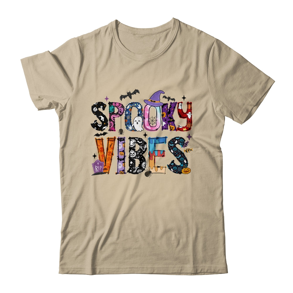 Spooky Vibes Halloween Spooky Season Design For Men Women Shirt & Sweatshirt | siriusteestore