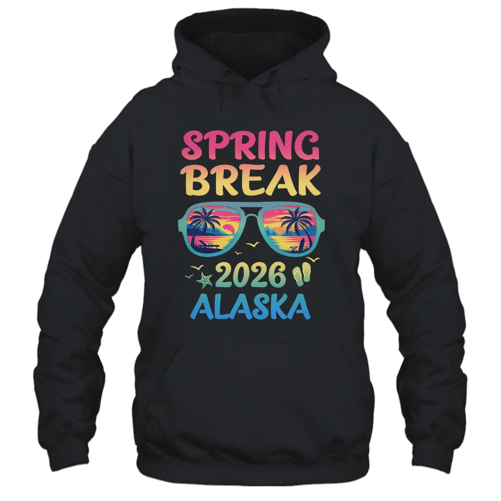 Spring Break Alaska 2026 Vacation Trip Sunglasses Shirt & Tank Top | siriusteestore