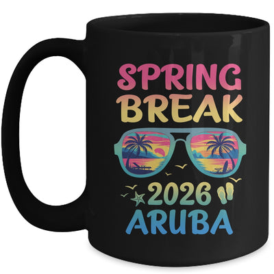 Spring Break Aruba 2026 Vacation Trip Sunglasses Mug | siriusteestore