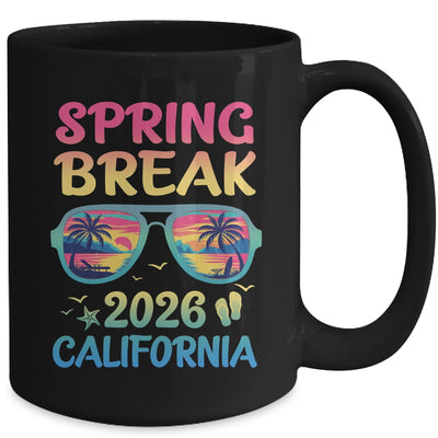 Spring Break California 2026 Vacation Trip Sunglasses Mug | siriusteestore