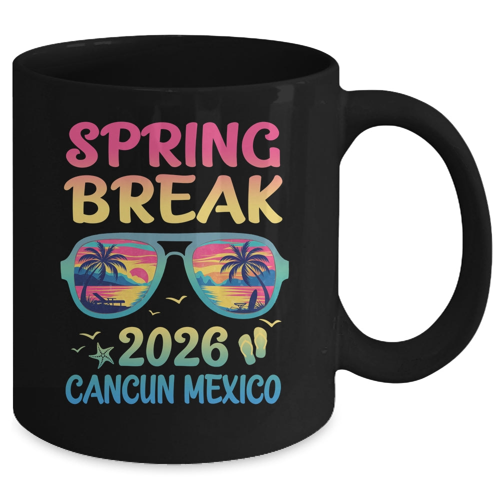 Spring Break Cancun 2026 Vacation Trip Sunglasses Mug | siriusteestore