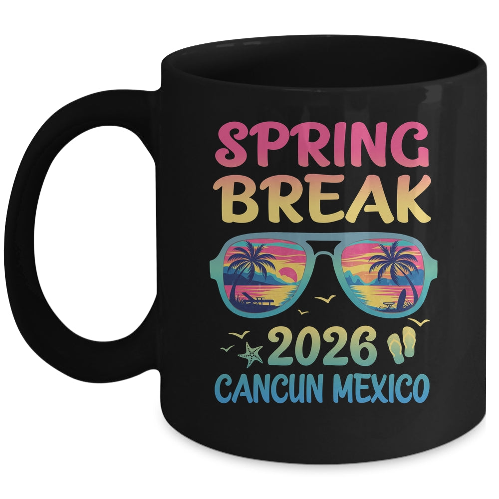 Spring Break Cancun 2026 Vacation Trip Sunglasses Mug | siriusteestore
