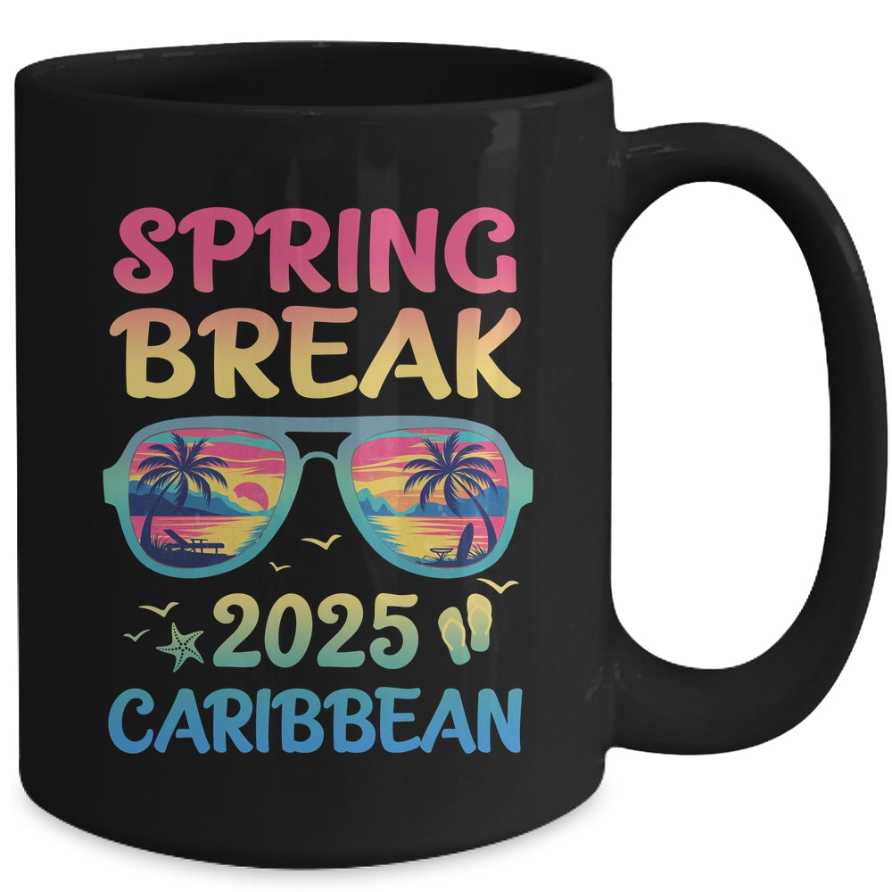 Spring Break Caribbean 2025 Vacation Trip Sunglasses Mug | siriusteestore