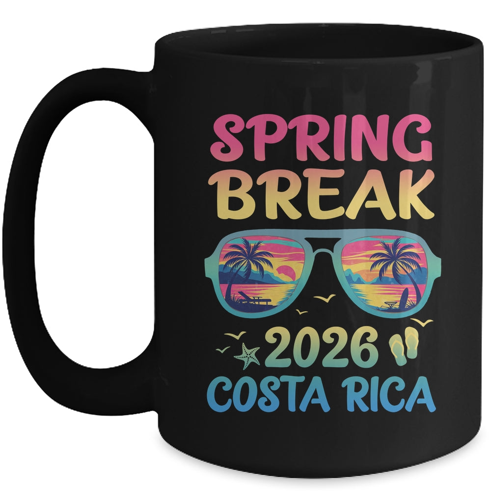 Spring Break Costa Rica 2026 Vacation Trip Sunglasses Mug | siriusteestore