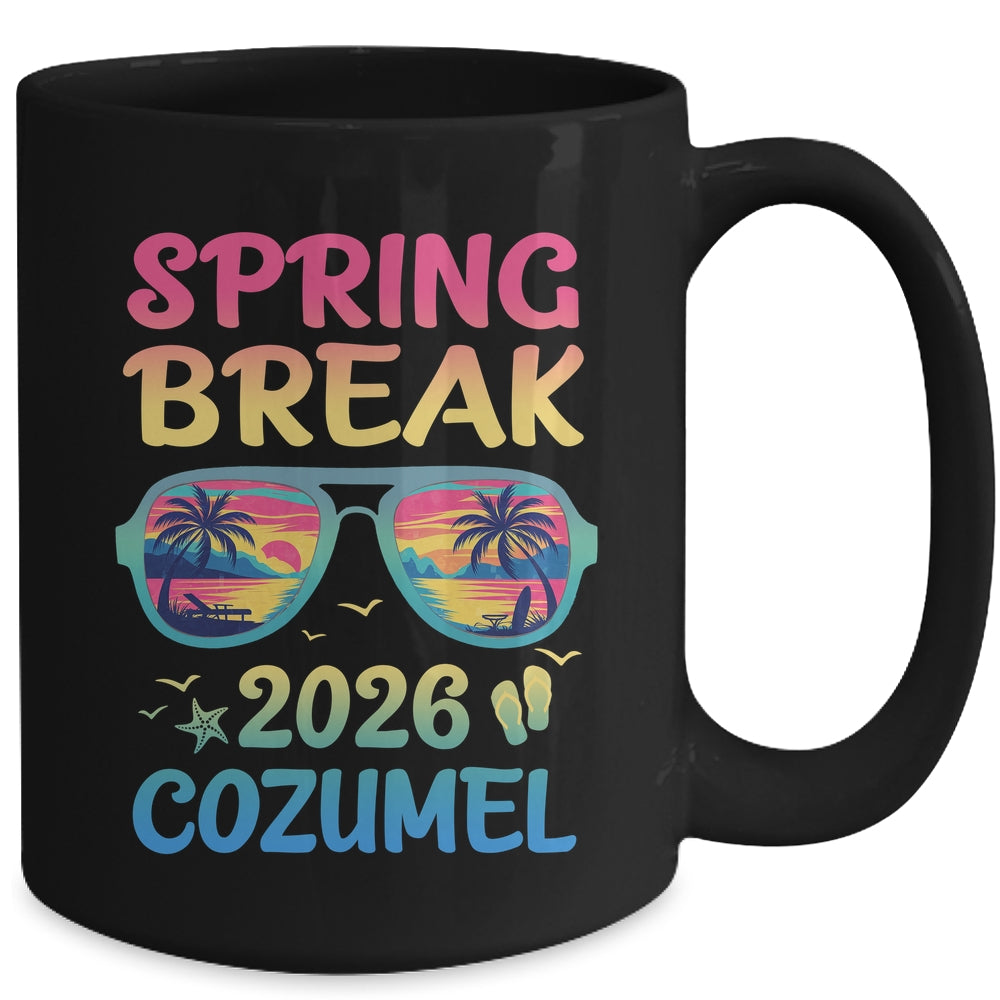 Spring Break Cozumel 2026 Vacation Trip Sunglasses Mug | siriusteestore