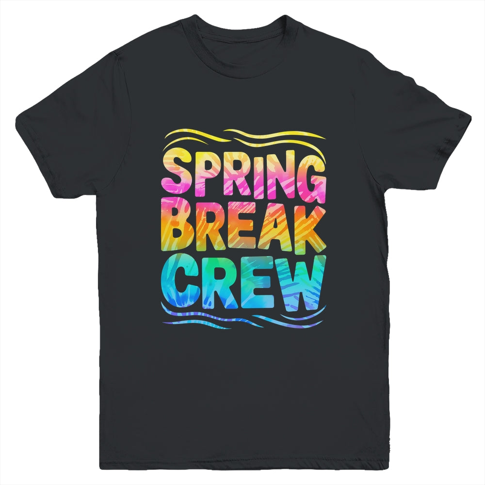 Spring Break Crew Retro Groovy 2025 Kids Boys Girls Youth Shirt | siriusteestore