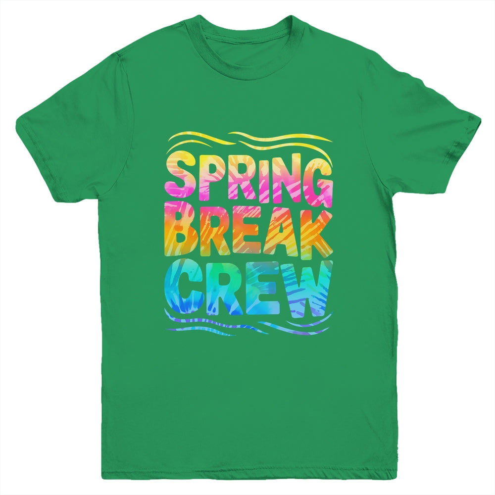 Spring Break Crew Retro Groovy 2025 Kids Boys Girls Youth Shirt | siriusteestore