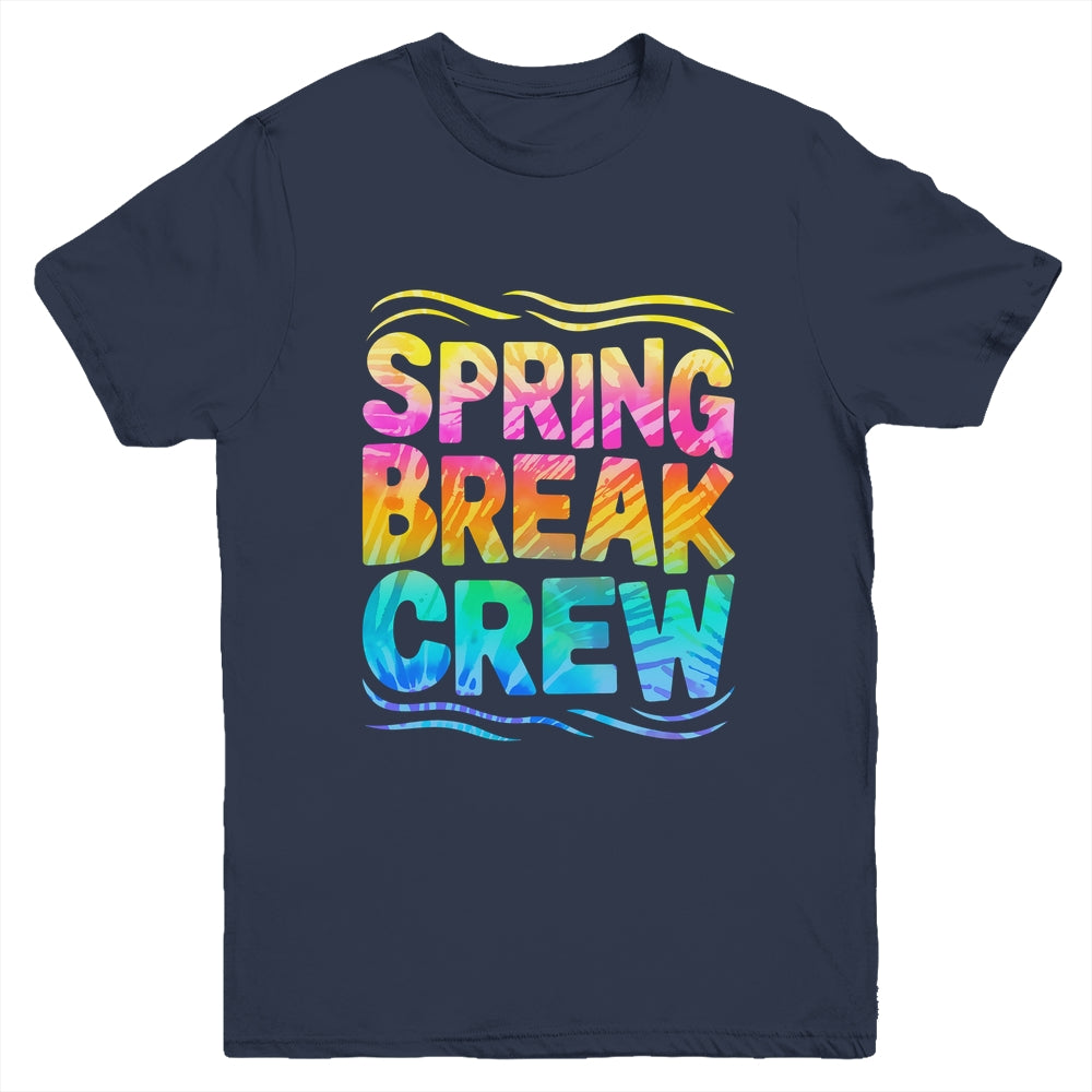 Spring Break Crew Retro Groovy 2025 Kids Boys Girls Youth Shirt | siriusteestore