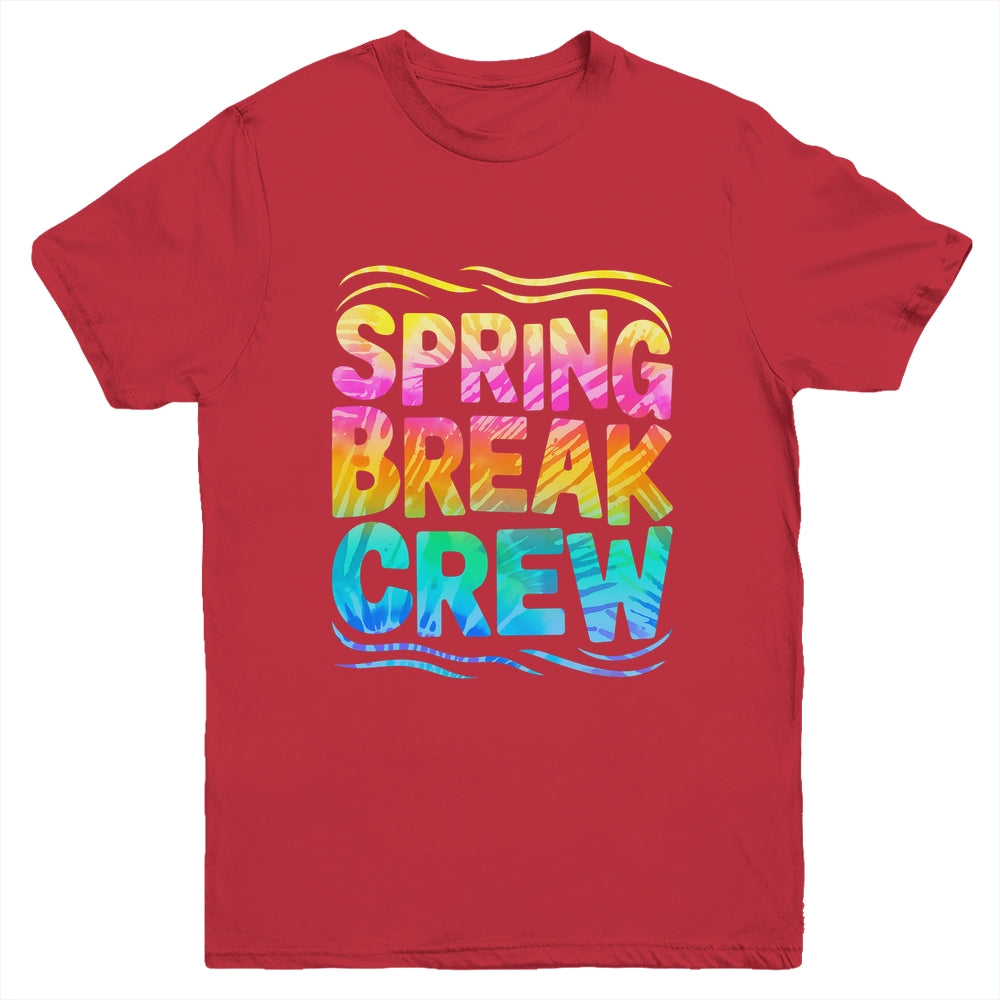 Spring Break Crew Retro Groovy 2025 Kids Boys Girls Youth Shirt | siriusteestore