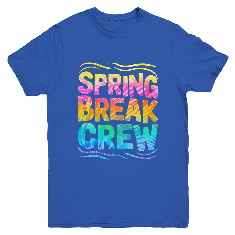 Spring Break Crew Retro Groovy 2025 Kids Boys Girls Youth Shirt | siriusteestore