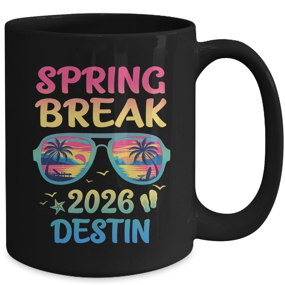 Spring Break Destin 2026 Vacation Trip Sunglasses Mug | siriusteestore