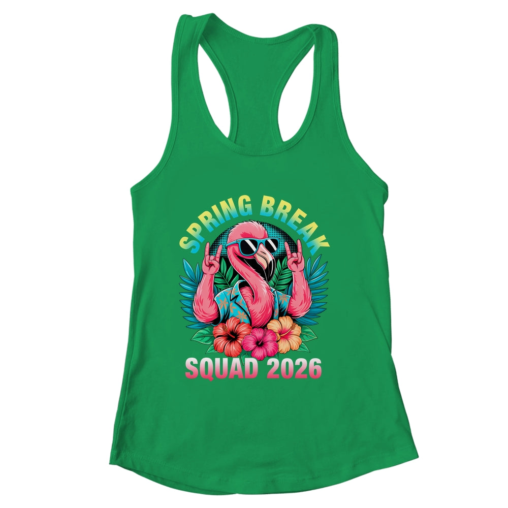 Spring Break Squad 2026 Flamingo Funny Matching Trip Shirt & Tank Top | siriusteestore
