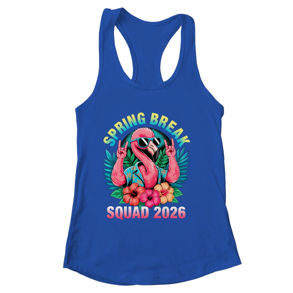Spring Break Squad 2026 Flamingo Funny Matching Trip Shirt & Tank Top | siriusteestore