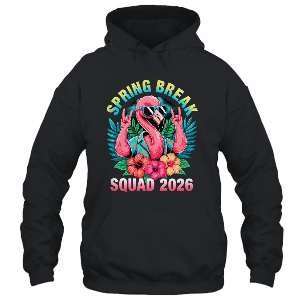Spring Break Squad 2026 Flamingo Funny Matching Trip Shirt & Tank Top | siriusteestore