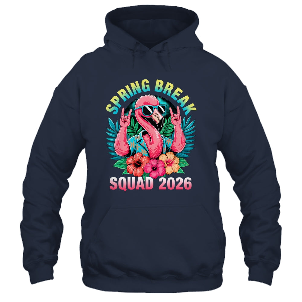 Spring Break Squad 2026 Flamingo Funny Matching Trip Shirt & Tank Top | siriusteestore