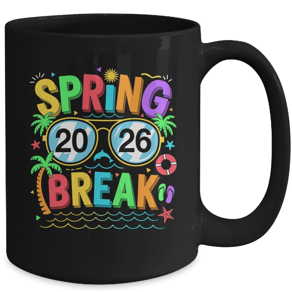 Spring Break Squad Vintage 2026 Florida Cool Sunglasses Mug | siriusteestore