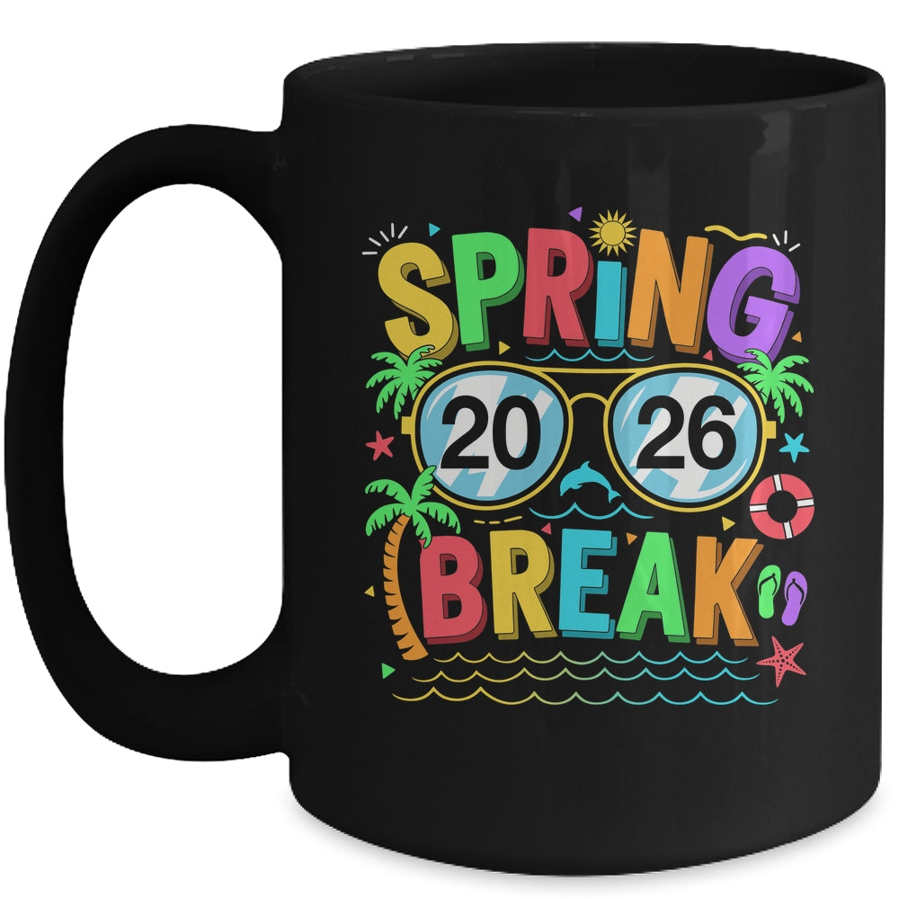 Spring Break Squad Vintage 2026 Florida Cool Sunglasses Mug | siriusteestore