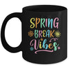 Spring Break Vibes Funny Spring Break Teacher Floral Pattern Mug | siriusteestore