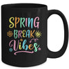 Spring Break Vibes Funny Spring Break Teacher Floral Pattern Mug | siriusteestore