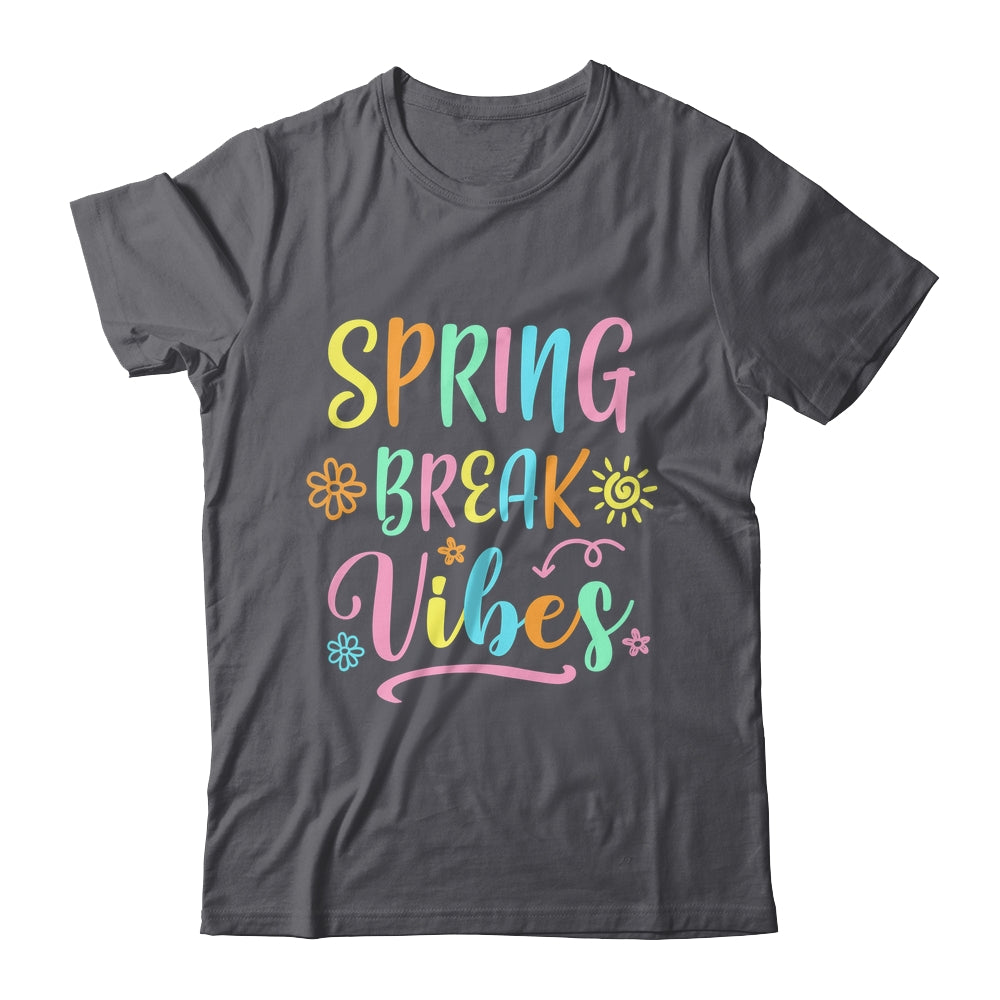 Spring Break Vibes Funny Spring Break Teacher Floral Pattern Shirt & Tank Top | siriusteestore